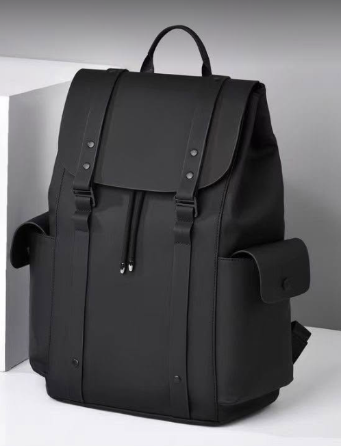Flap-Top Drawstring Backpack