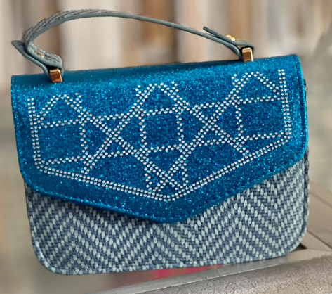 Women's Luxury Glitter Handbag – Blue