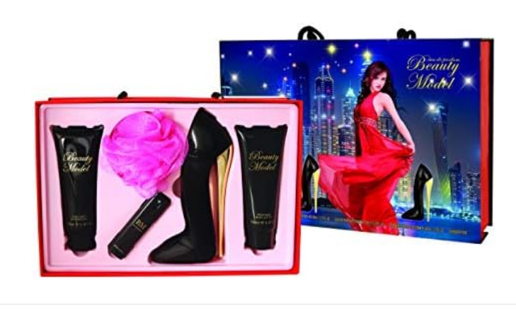 Beauty Model Black Good Girl Fragrance Gift Set - 5 Pieces With 100ml Perfume, Mini Spray, Body Loti