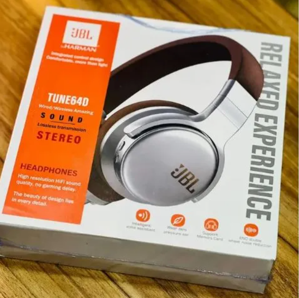 JBL Tune 64D Model (A-Grade) 5.0 Bluetooth Wireless Comfortable Design High-Quality Sound Headphone