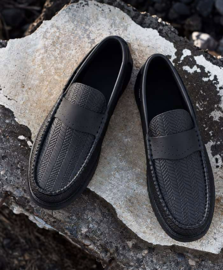 Textured Penny Loafers