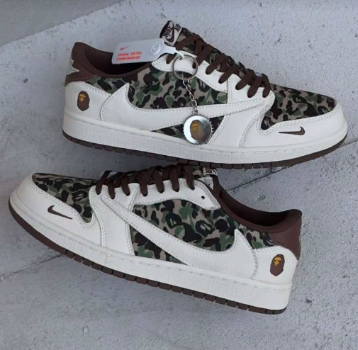 Air Jordan 1 Low BAPE Camo-Inspired