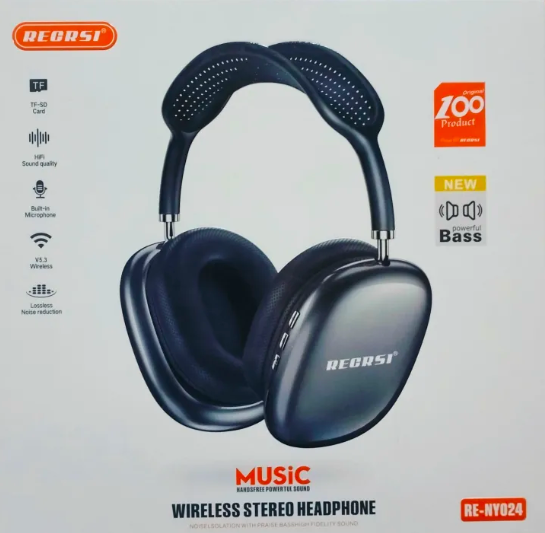 RECRSI RE-NY024 Wireless Stereo Music Headphone - Black