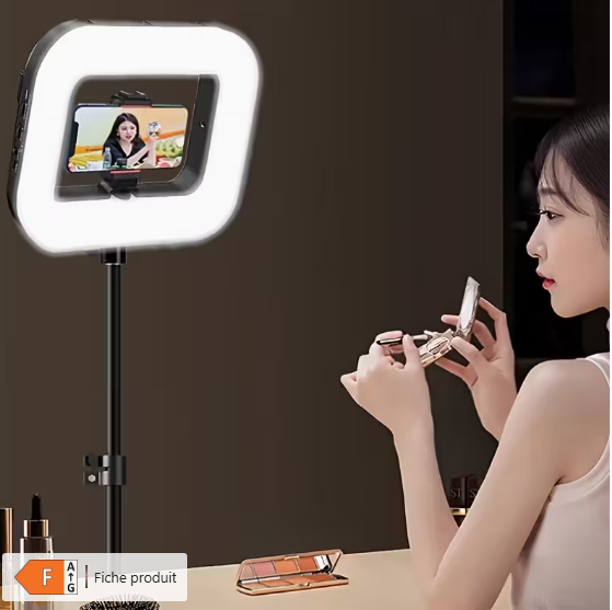 LED Selfie Ring Light with Phone Holder & Mini Tripod