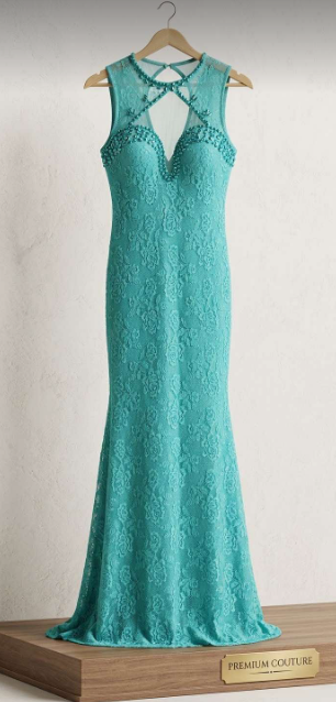 Women's Lace Mermaid Maxi Dress
