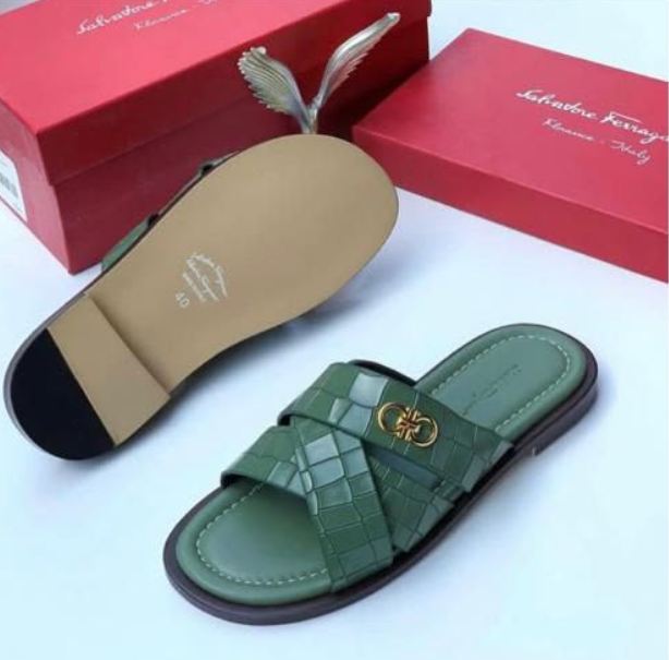 Salvatore Ferragamo Gancini Slide Sandals