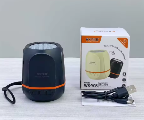 WS-Y08 New Mini Portable Wireless Bluetooth Speaker, Stereo Active Woofer with Super Bass, Bluetooth